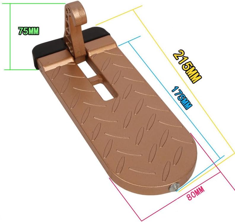 Swpato Car Door Step with Glass Breaker Safety Hammer & Roof Rack Access,Foldable Roof Rack Door Step - Fits Most Car, SUV and Truck, Max Load 400 lbs(Long) - Image 2
